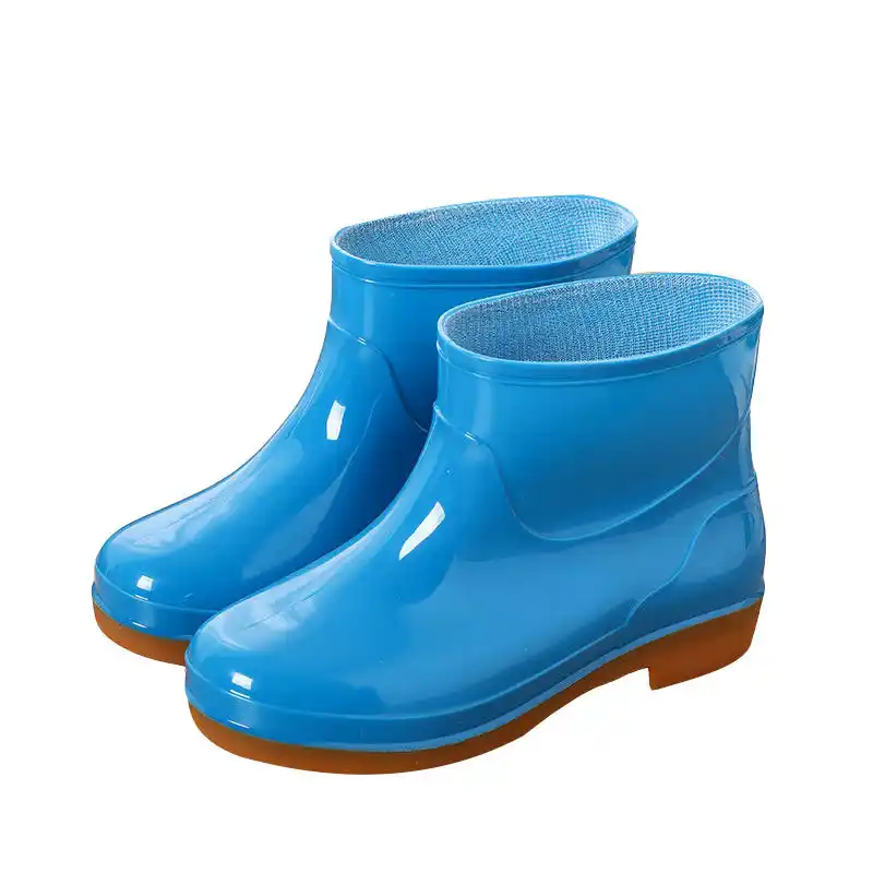 レインブーツ女性ライト暖かい新デザイン洗濯靴pvc防水庭仕事靴カバーソフト女性雨靴 Aliexpress