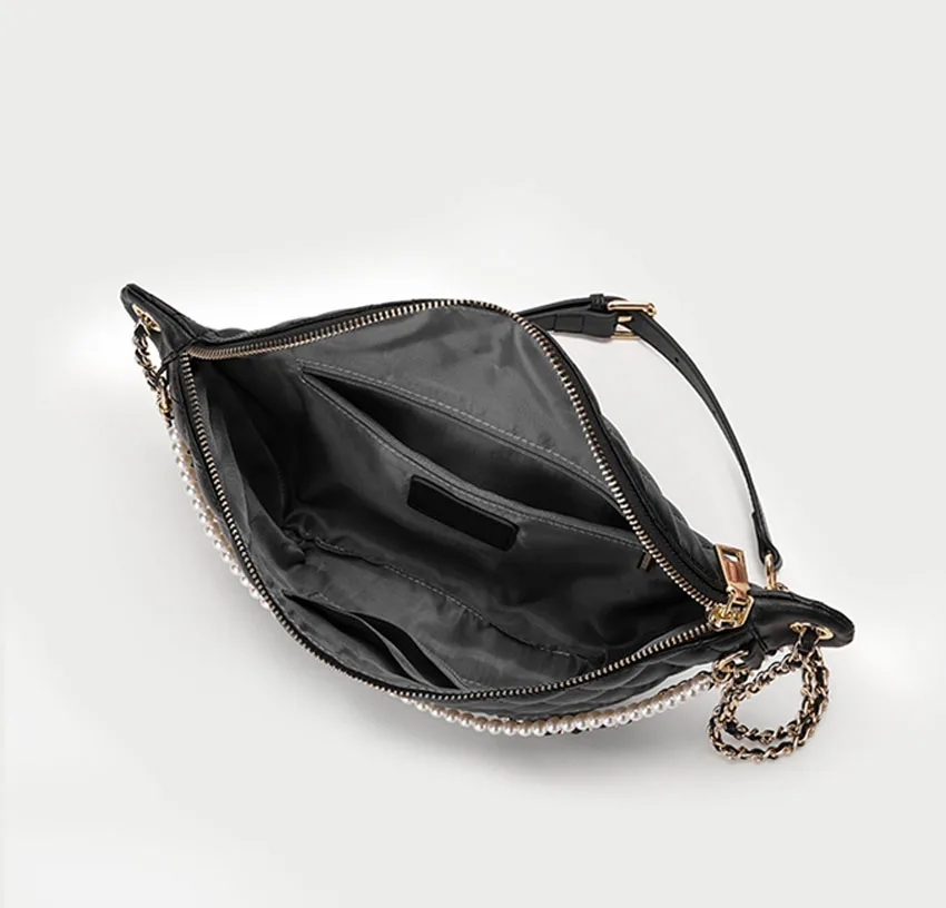 LAORENTOU модная Универсальная кожаная сумка через плечо Маленькая ароматная ромбовидная сумка на цепочке Модные Карманы
