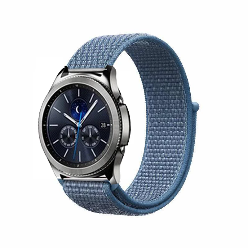 Нейлоновый ремешок 22 мм 20 мм для samsung gear s2 sport S3 Frontier Classic galaxy watch 42 мм 46 мм huami amazfit bip band huawei gt 2 - Цвет ремешка: cape cod blue