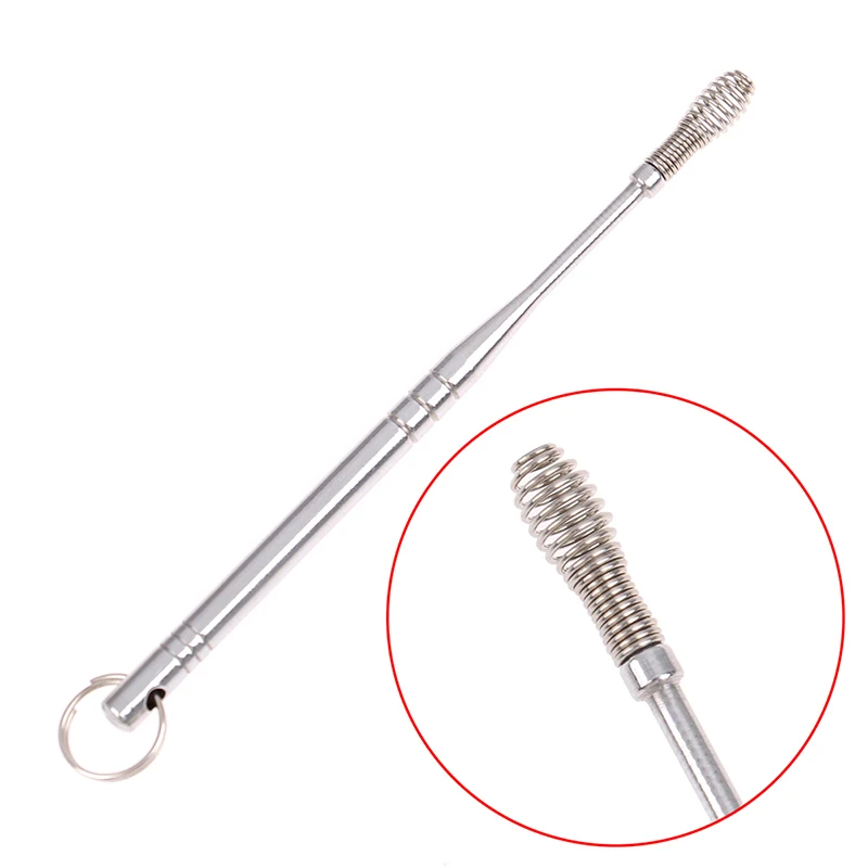 1PC Stainless Steel Spiral Ear Pick Spoon Wax Removal Cleaner Care Beauty Tool Multi-function Portable With Key Chain | Красота и