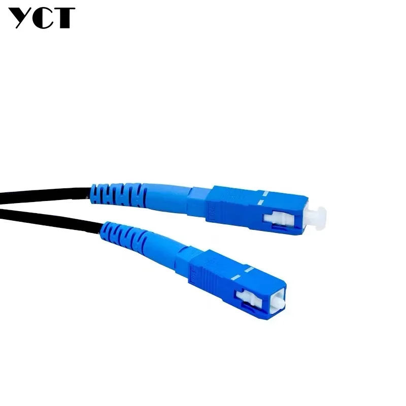 야외 광섬유 점퍼 드롭 케이블, SM SC 3 스틸, 화이트, 블랙, dx ftth 패치 코드, 싱글 모드, 2 코어, 10M20M30M50M60M100M150M