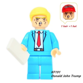 

10pcs/set POTUSing USA America President Donald I can't breathe Trumped Building Blocks Toys