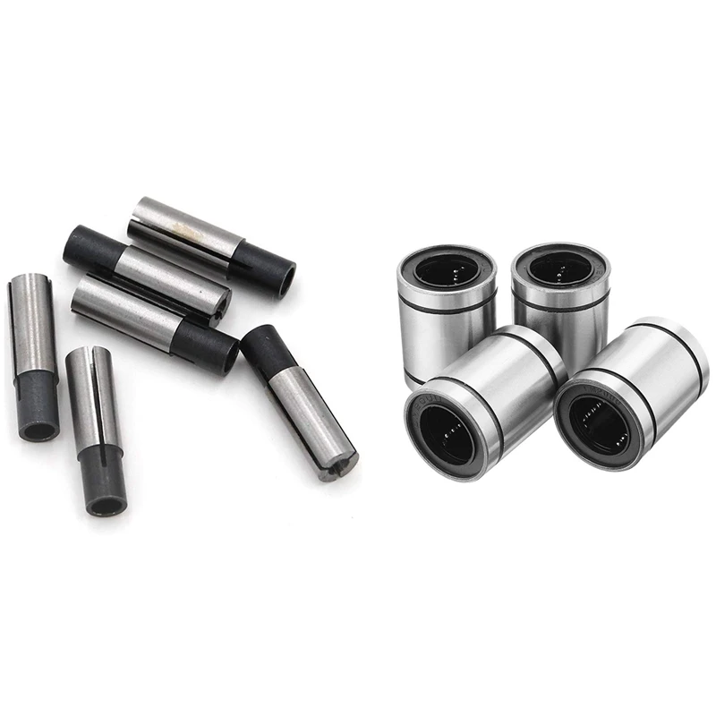 4 Pcs LM20UU 20X32X42mm Double Side Rubber Seal Linear Bearing Bushing with 6Pcs 1/4 Inch to 1/8 Cnc Engraving | Инструменты