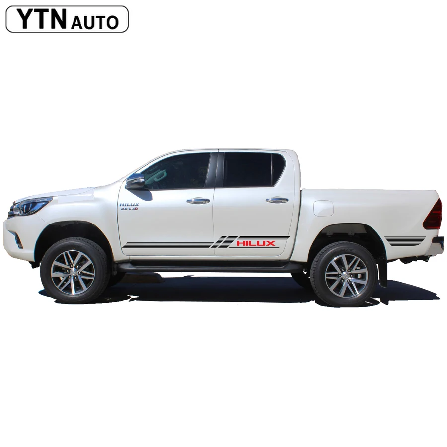 Автомобильная Наклейка для TOYOTA HILUX 2012 2013 2014 2015 2016 2017 2018 2 шт. гоночный Стайлинг