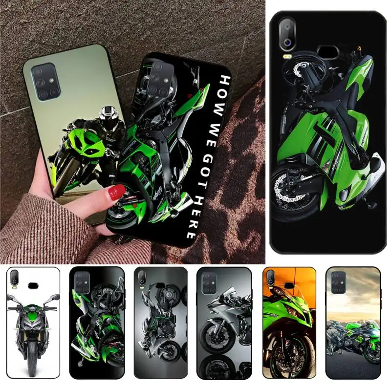 HPCHCJHM Kawasaki Ninja Zx R спортивный мотоциклетный мягкий черный чехол для телефона Samsung A10