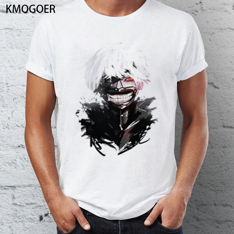 Men T Shirt Short Sleevetokyo Ghoul Printed Men T Shirt Cotton Casual O-Neck Men's Tops Harajuku Men's T Shirt