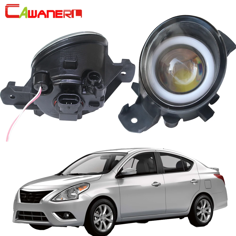 Cawanerl для Nissan Sunny 2003-2015 автомобиля H11 светодиодный туман светильник Ангел глаз DRL