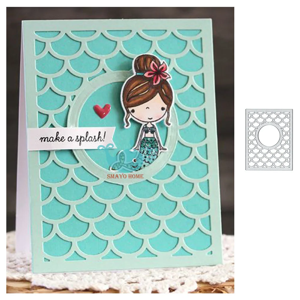 

Fish collar frame Metal Cutting Dies for Scrapbooking Album Paper DIY Card Decoration Embossing New Dies Cut 2019