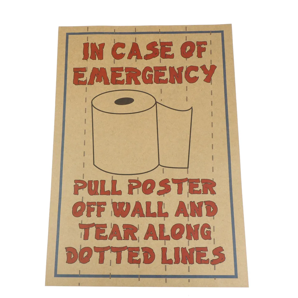New Classic 1PCS Retro Style Toilet Decorative Bar Funny Poster Toilet Decorative Painting Vintage Wall Sticker