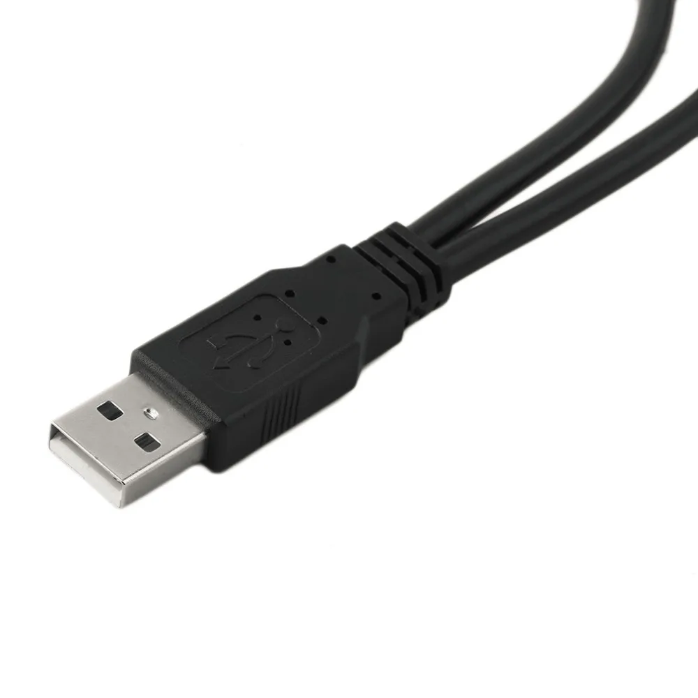 Портативный размер двойной USB в SATA линии USB2.0 данных и кабель питания адаптер