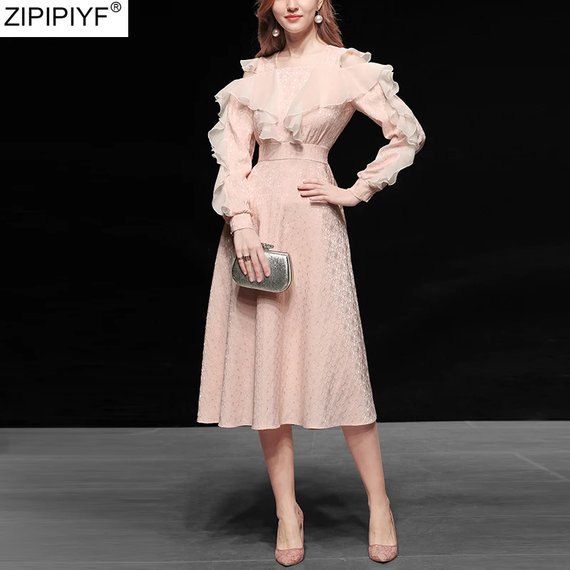 Новинка 2020 подиумное элегантное Плиссированное Платье модное квадратный