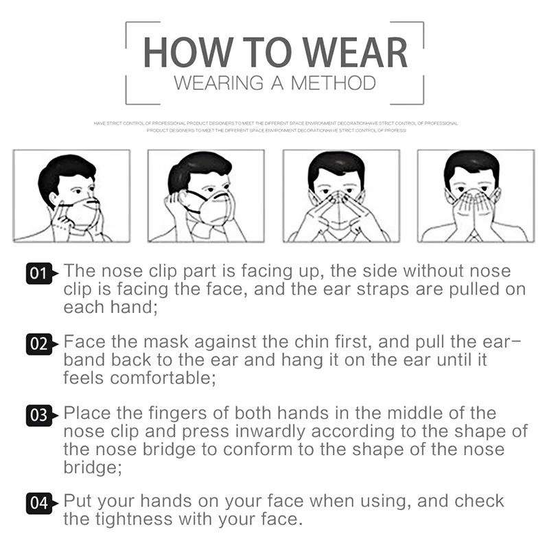 5 Layers FFP2 MASK Adult Black KN95 Fabric Mascarillas Protective Mouth Face Mask KN95 Filter Respirator FFP2MASK 6