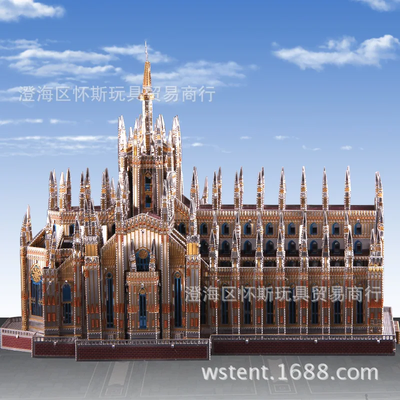 

Micro peilow Sense 3D Metal Puzzle DIY Assembled Milan Church Model Realistic 3D Jigsaw Puzzle Model