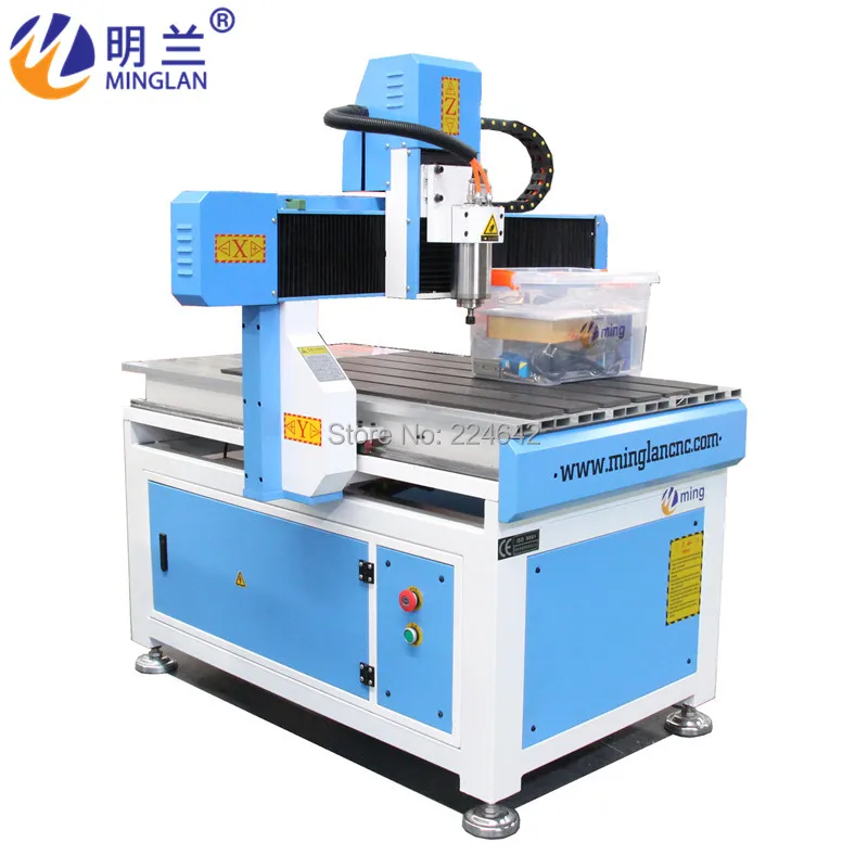 CNC 6090 1.5kw/2.2kw/3kw шпиндель водяного охлаждения маленький фрезерный станок с