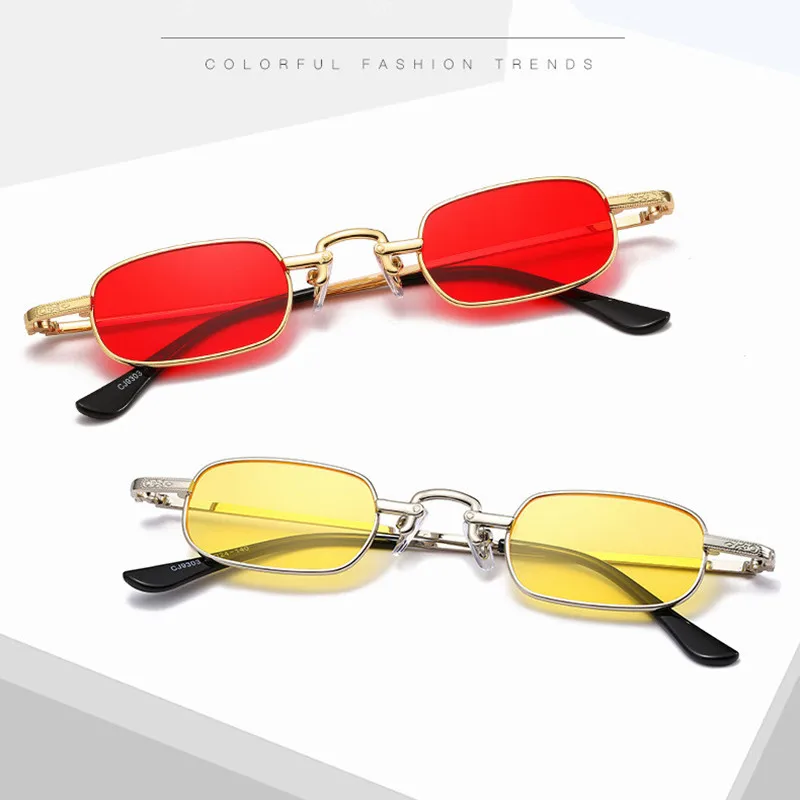 

EASTWAY Small Square Personality Cool Sunglasses Men Retro Metal Frame Brand Design Women Sunglasses UV400 Gafas De Sol Mujer