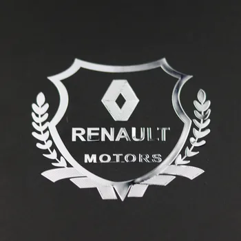 

2pcs Excellent 3D metal car sticker Emblem Badge case For Renault Megane 2 3 Duster Logan Clio Laguna 2 Captur Accessories