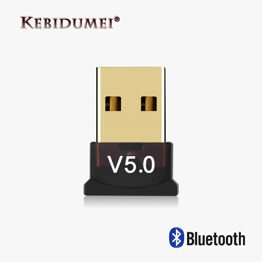 

Kebidumei USB Bluetooth 5.0 Dongle Adapter Receiver Transmitter Mini Wireless Bluetooth Music Audio For PC Speaker Computer