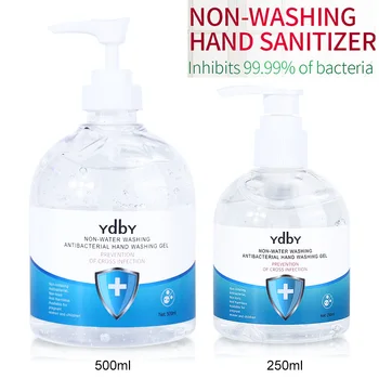 

2pcs/lot 250ml+500ml Alcohol Hand Gel Anti-bacterial Hand Sanitizer Antibacterial Disposable Disinfection Non-Water Washing