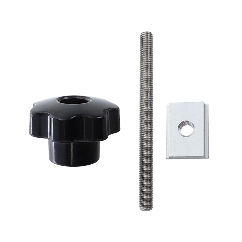 Т слот гайка Fit 3/" x3/8" Т-трек скользящая гайка M8 винты с пластиковой головкой для маршрутизатора стол Деревообработка - Цвет: C