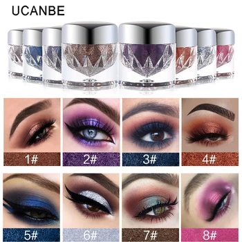 

8pcs/set UCANBE Twinkle Dust Eyeshadow Palette Duochrome Glitter Shine Eye Shadow Loose Pigment Powder Metallic Smoky Eye Makeup