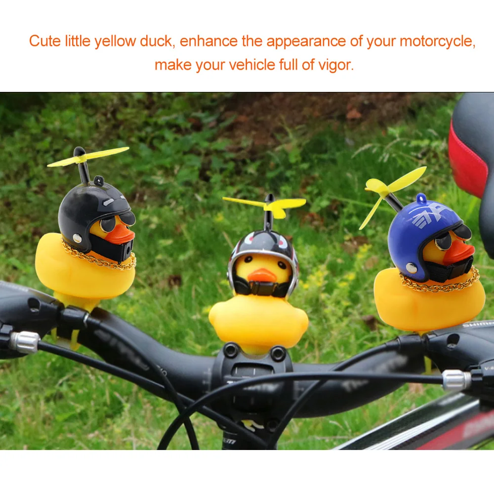 Mountain Bike Handlebar Light Bicycle Lights Bell Little Yellow Duck Handlebar Horn Lamp for Bike Motorcycle Car Accessories