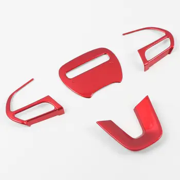 

New Arrival High Quality Red Accessories Steering Wheel Molding Cover For Dodge Challenger Charger 15-19