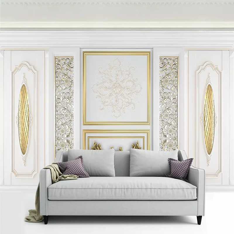 Personalizado 3d Foto Papel Tapiz Murales Estilo Europeo Dorado Tallado Arte Pared Pintura Papeles Tapiz Decoracion Del Hogar Sala De Estar Tv Fondo Papeles Pintados Aliexpress
