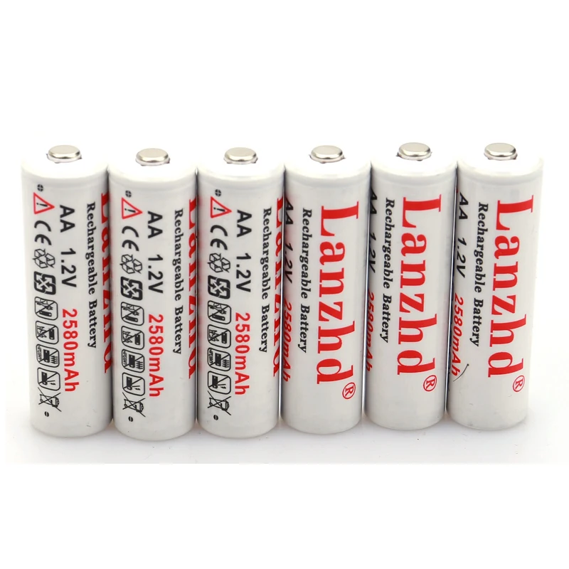 Pilas батарея AA 1,2 V основная aa батарея Pro AA 2580mAh 1,2 V Ni-MH батарея для игрушка-фонарик предварительно нагреваемая перезаряжаемая aa батарея