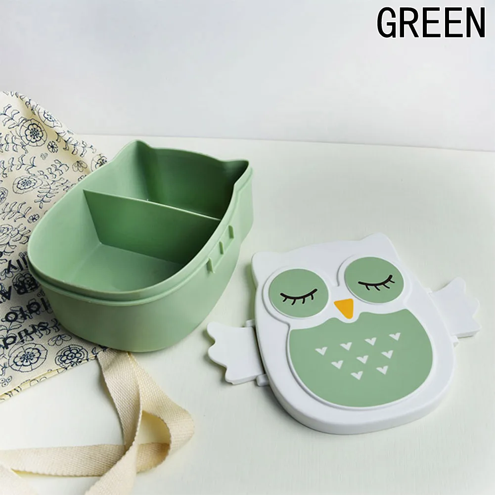 green 1 шт. Прекрасный Сова микроволновый пластиковый Ланч-бокс сумка контейнер для еды хранения Мода пластиковый Ланч-бокс - Цвет: green