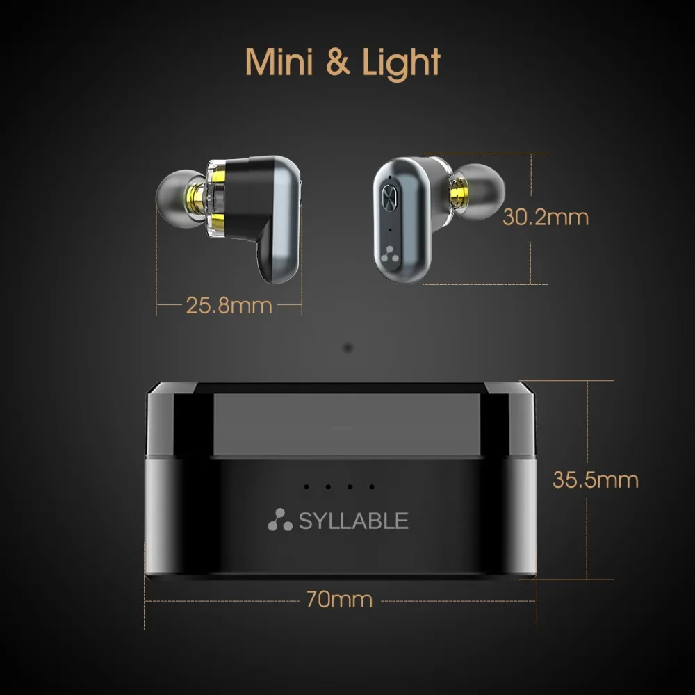 Original sílaba s101 dupla dinâmica drivers bluetooth