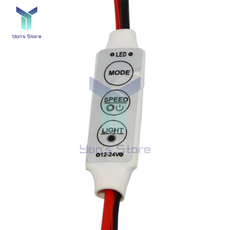 Mini 12V LED Light Dimming Controller Dimmer Driver and Switch 3528 5050 5630 Automatic Memory