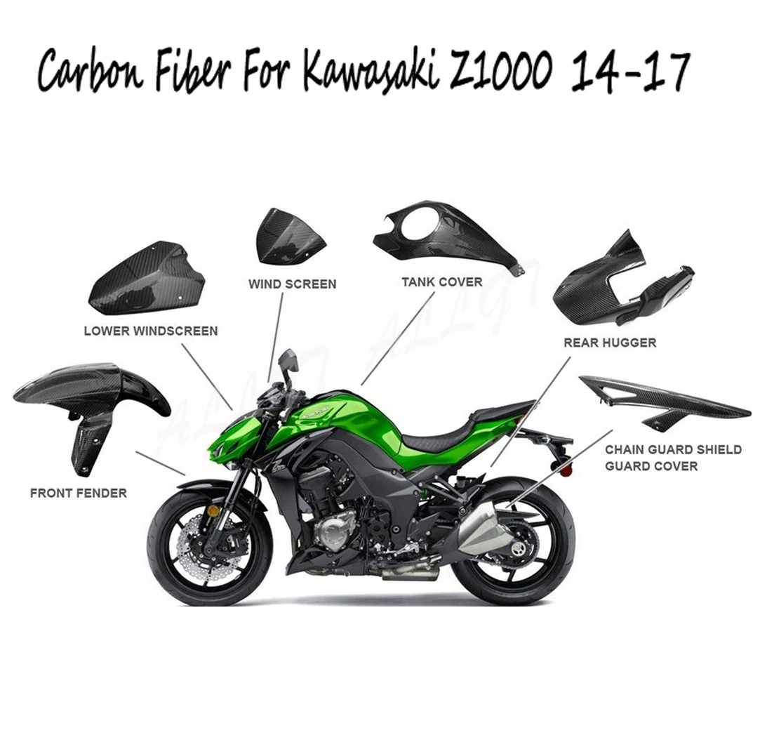 6 шт. защитные накладки на переднее и заднее крыло для Kawasaki Z1000 2014 2015 2016 2017|Накладки