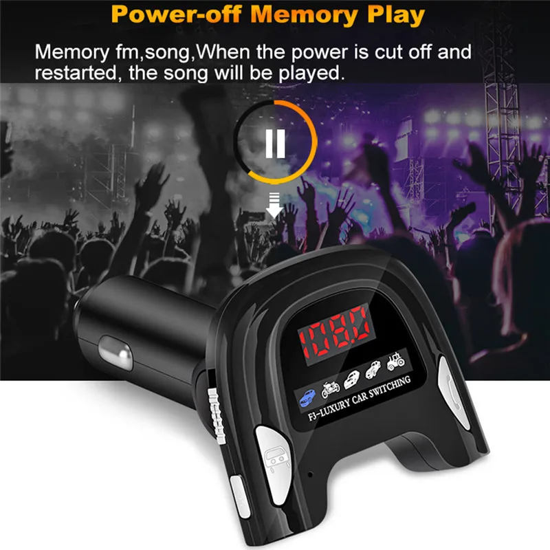 Автомобильный Bluetooth 5,0 двойной USB зарядное устройство Автомобильный MP3-плеер беспроводной FM Transimter Handsfree автомобильный комплект автомобильные аксессуары интерьер