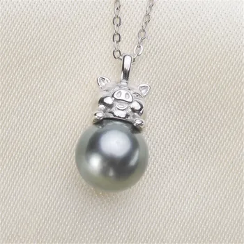

Pendant Mount Pearl Accessories 925 sterling silver pendant of the same design Jewelry DIY No Pearl Free Shipping 2019D056