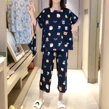 

Ins Hot Sale New Fashionable Pajamas For Women Loose And Comfortable Night Sleepwear Summer Spring Female Pyjama Sets