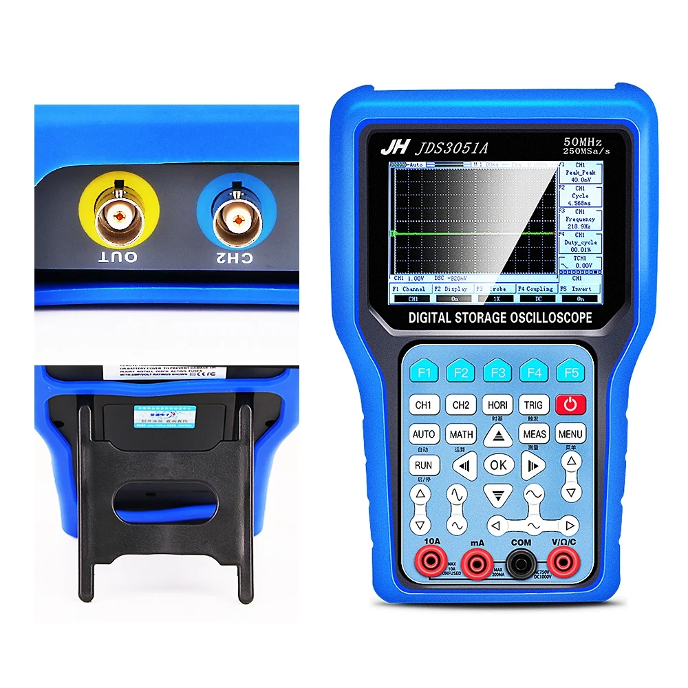 Портативный портативный осциллограф Jinhan JDS3051A JDS3072E JDS3082A 6000 Счетный мультиметр
