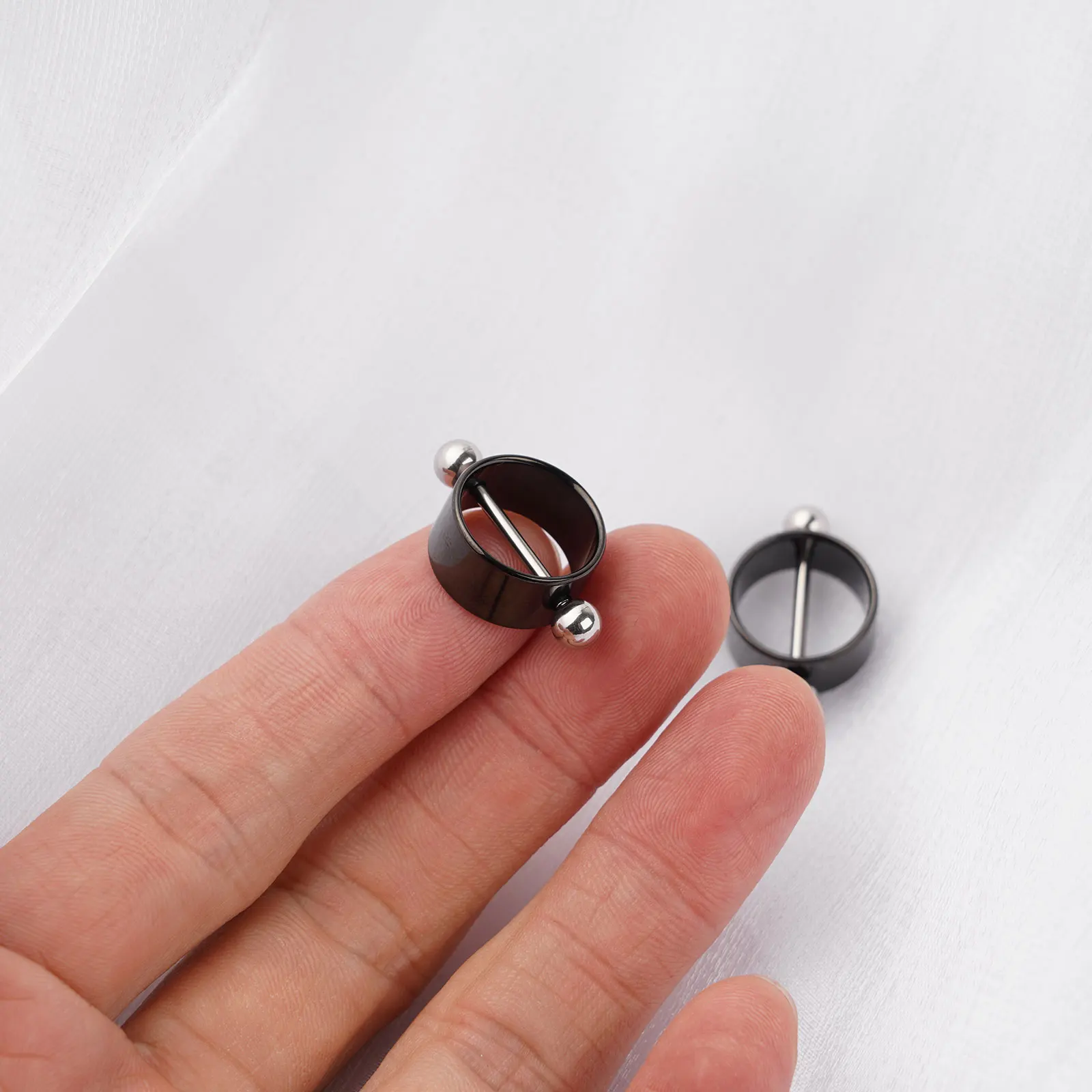 Sex Toys Kit for Couples Stainless Steel Nipple Rings Clips Piercing Body Jewelry Nipple Clamps Erotic Massage Breast Stimulator