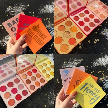 

2020 HOT Professional Fruit Eyeshadow Palette Christmas 9 Color Eye Makeup Eyeshadow Glitter Eyes Makeup Tool Dropshipping TSLM2