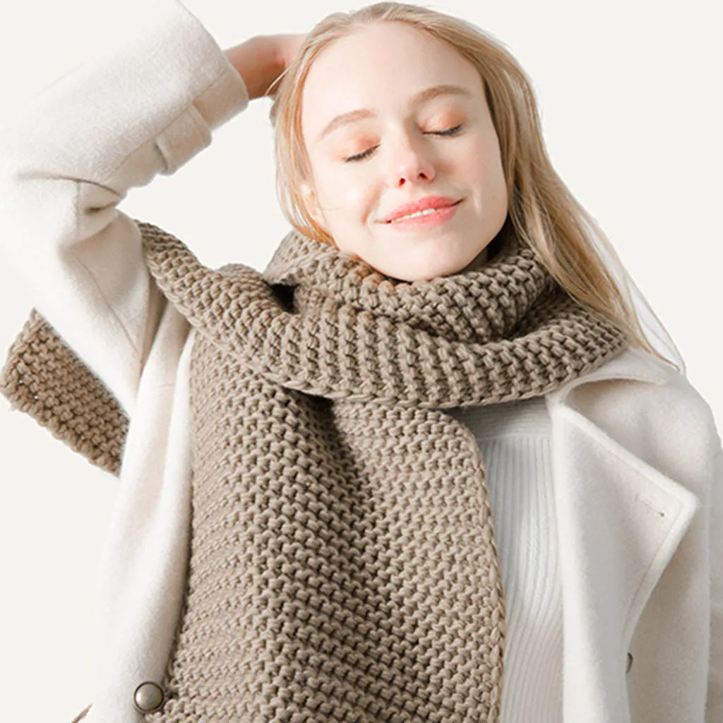 Женский шарф из чистого кашемира женский зимний толстый теплый мягкая