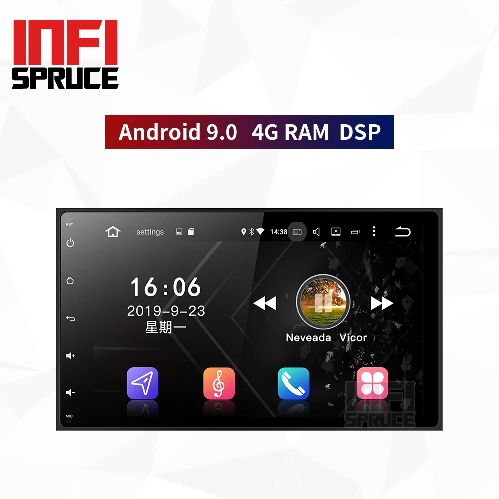 4G car dvd for Toyota Corolla Auris Fortuner Estima vios 2016 2017 2018 android 9.0 gps navigation radio player stereo |