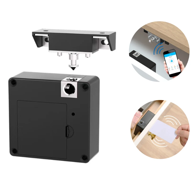Cerradura inteligente para armario, cerrojo electrónico con identificación IC, RFID, para muebles, sin llave, para cajón, armario, Wardorbe, puerta, cerradura eléctrica, Control por aplicación
