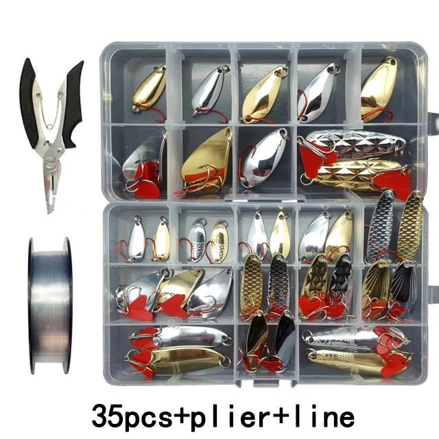 2g/4g/6g/8g/12g Fishing Lure Set Mixed Spoon Lure Set Spinnerbait Pike  Fishing lures
