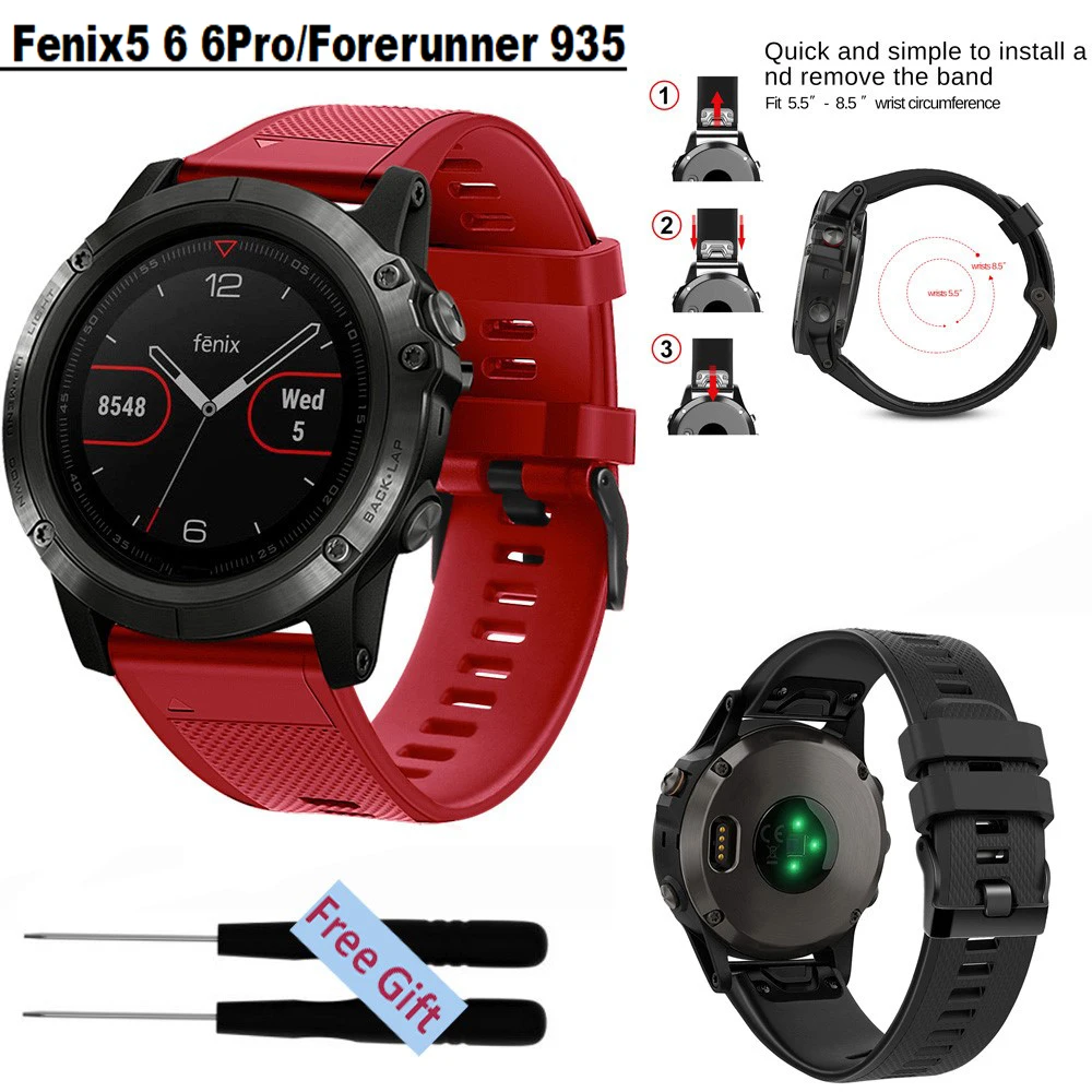 COMLYO 22 мм ремешок для наручных часов Garmin Fenix 5/Fenix 6 смарт часы легко подходят