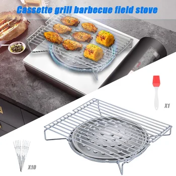

Newly Stainless Steel BBQ Grill Barbecue Cooker Outdoor Cooking Stove Stainless Barbecue Accessories for Home Park Use T