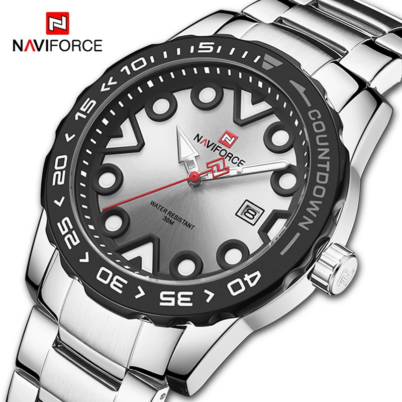 Часы наручные NAVIFORCE Мужские кварцевые люксовые Брендовые спортивные
