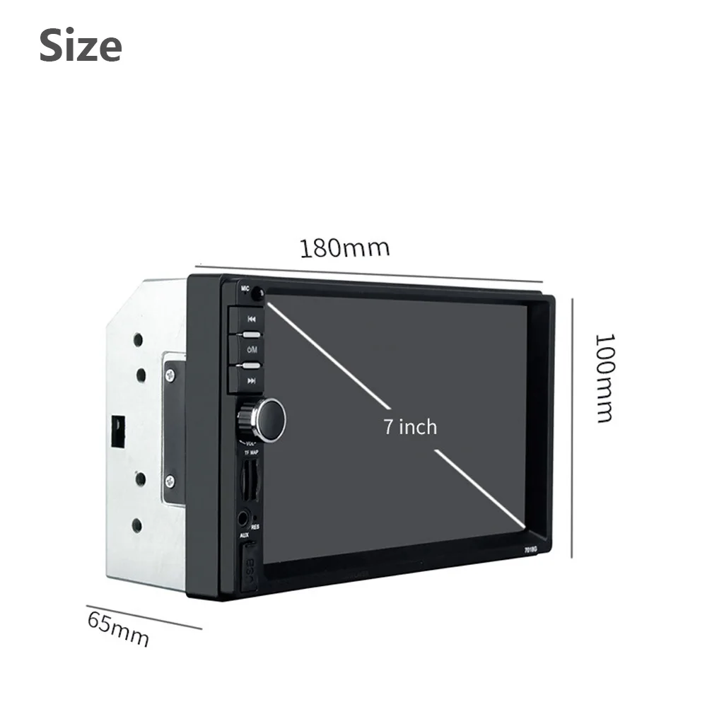 Multimedia Player Video Player 7" Car MP5 Player Audio Automobile GPS Navigation Function Bluetooth 2Din