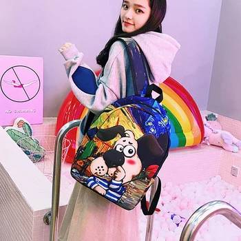 

Korean Harajuku Ulzzang Girls Backpack Lovely High School Campus Students Cartoon Backpack Female Travel Backpack
