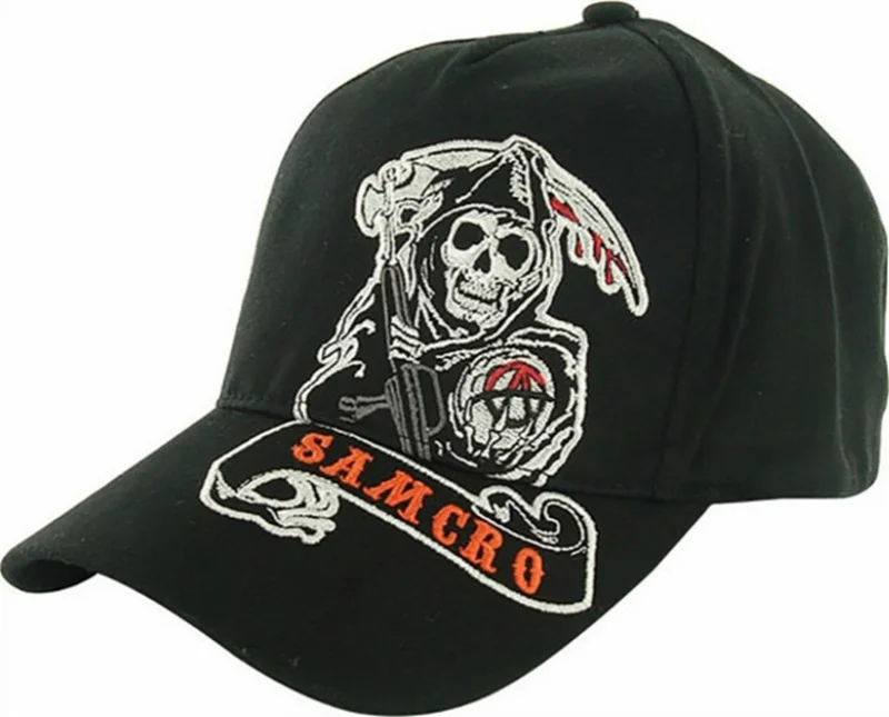 Baseball Cap Punk Black Motorcycle Caps 