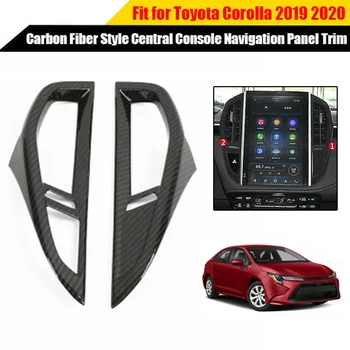 

Central Central Console Navigation Panel Trims For Toyota Corolla Carbon Fiber