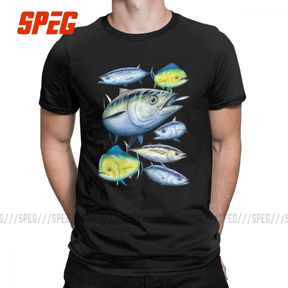 Футболки Tuna And Mahi мужские летняя одежда с рисунком морского искусства геймфиша